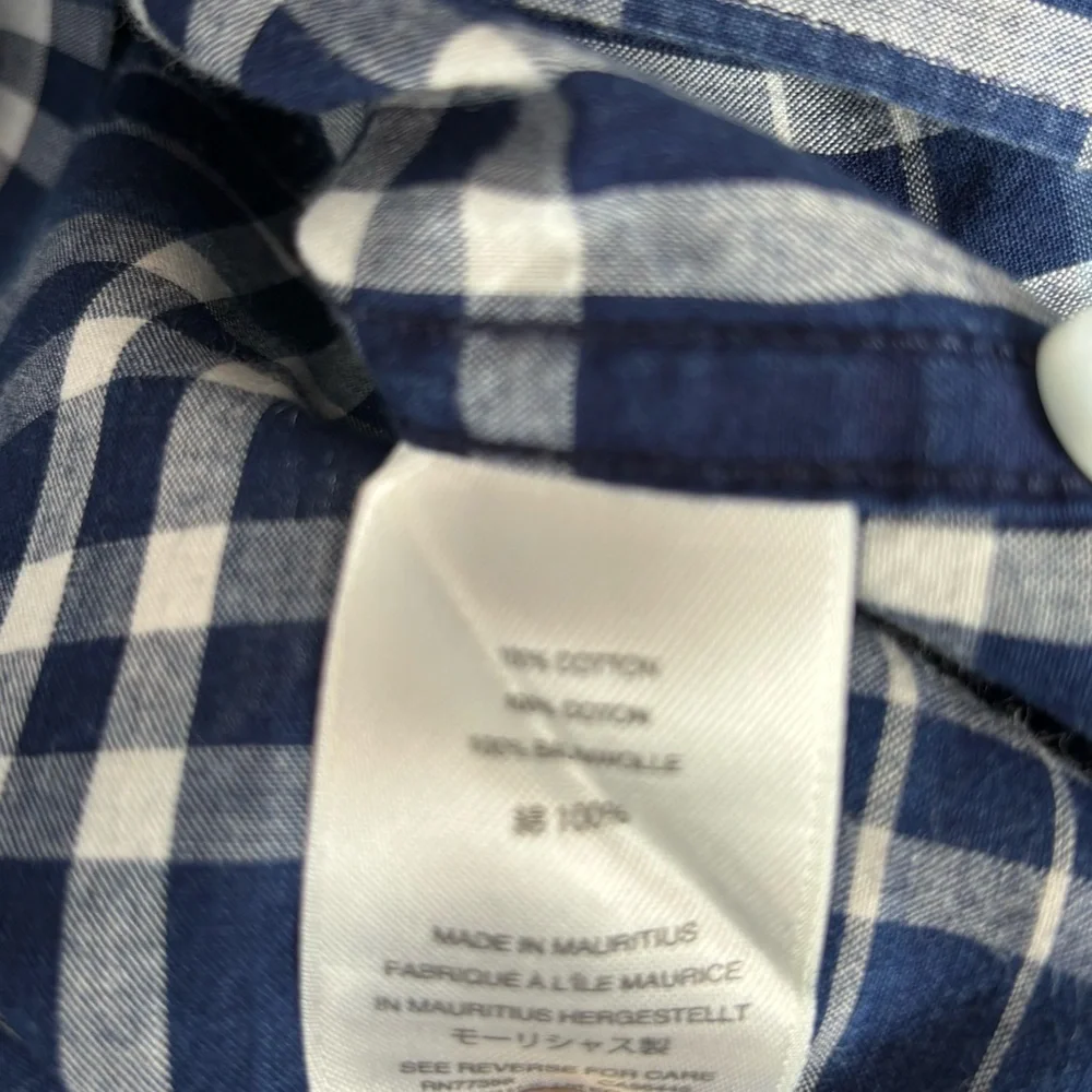 J. Crew Indian Madras Men's Plaid Button-Down Shirt 100% Cotton Slim Fit Medium‎